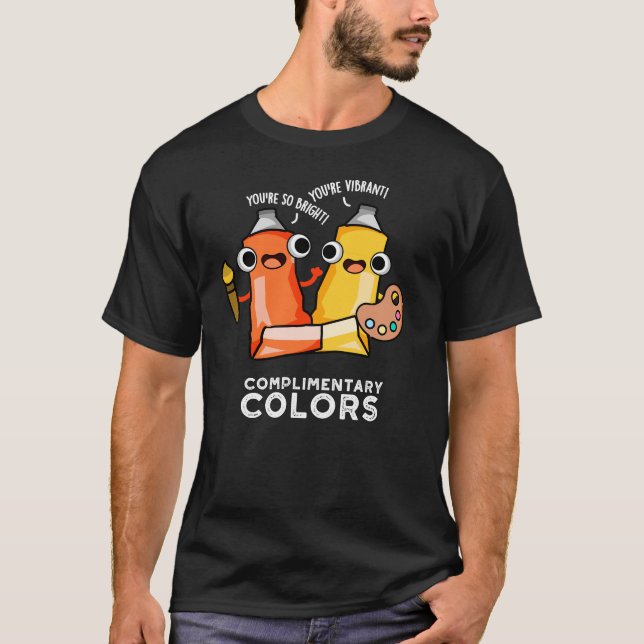 Camiseta Cores Completantes Tinta Engraçada Tinta Escura BG (Frente)