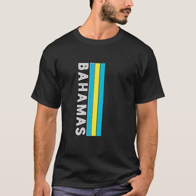 Camiseta Cores da Bandeira das Bahamas (Frente)