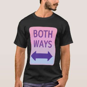 Camiseta Cores da Bandeira do Orgulho Bi Bissexual em Ambas