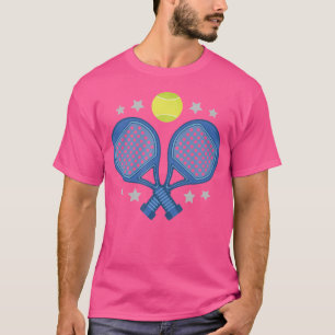 Camiseta Cores da Bola do Tênis Racquet Paddle