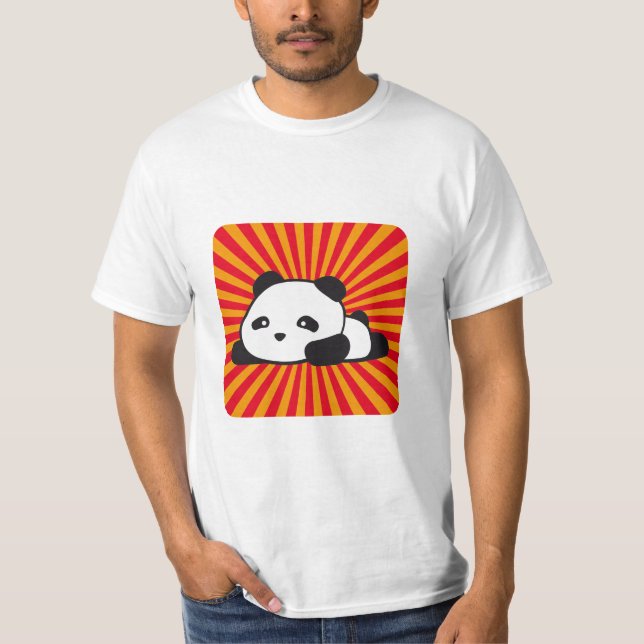 Camiseta Cores da panda 2 de Kawaii (Frente)