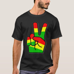 Camiseta Cores da Vitória Arte Rasta Reggae Para Rastafari