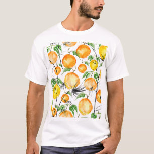 Camiseta Cores d'água de bambu: padrão sem costura da selva