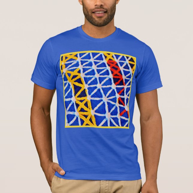 Camiseta Cores de Abstrato vibrantes (Frente)
