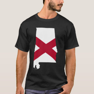 Camiseta Cores de Bandeira do Alabama