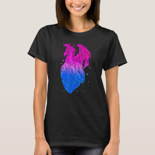 Camiseta Cores de Bandeira do Orgulho Bi, Dragão de Gelo bi