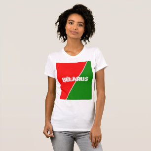 Camiseta Cores de Bandeiras Nacionais da Bielorrússia