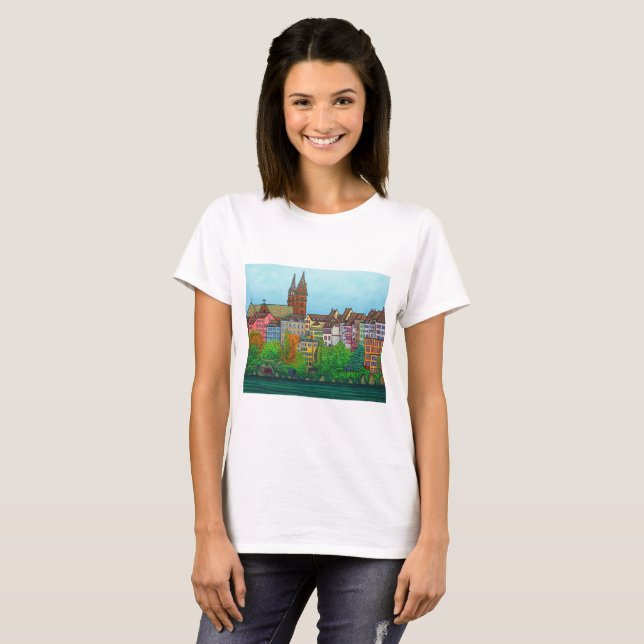 Camiseta Cores de Basel TShirt por Lisa Lorenz (Frente Completa)