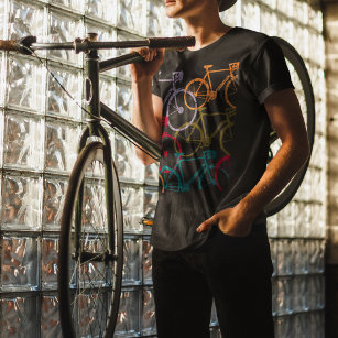 Camiseta Cores de bicicleta/bicicleta