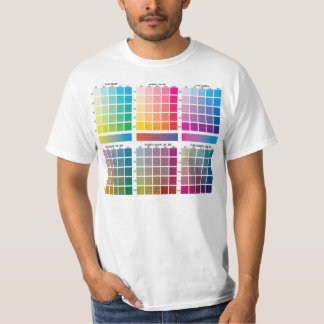Camiseta Cores de CMYK