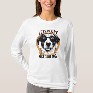 Camiseta Cores de conforto® Menos Pessoas Mais Cães Camisa-