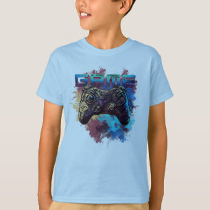 Camiseta Cores de jogos de gamer Gamepad