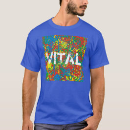 Camiseta Cores de Mess quente VITAL branco vermelho azul