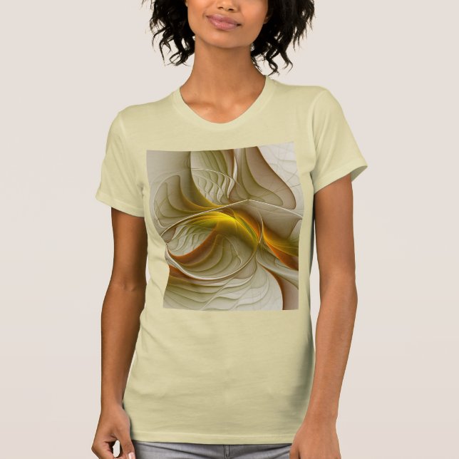 Camiseta Cores de Metais Preciosos, Arte Abstrata Fractal (Frente)