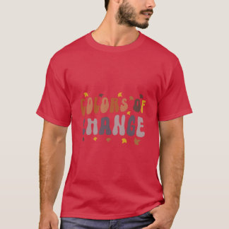 Camiseta Cores de Mudança Design de Outono