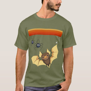 Camiseta Cores de outono, Bat Cute, Aranhas, Halloween Cobw