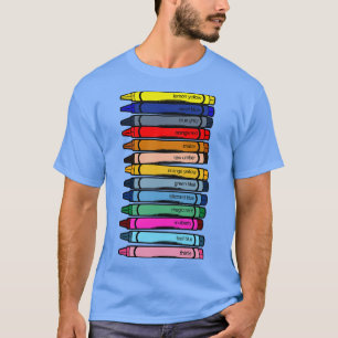 Camiseta Cores de Pastel de Cera Extintas