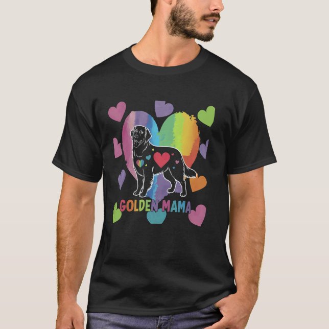 Camiseta Cores de Pintura Golden Retriever (Frente)