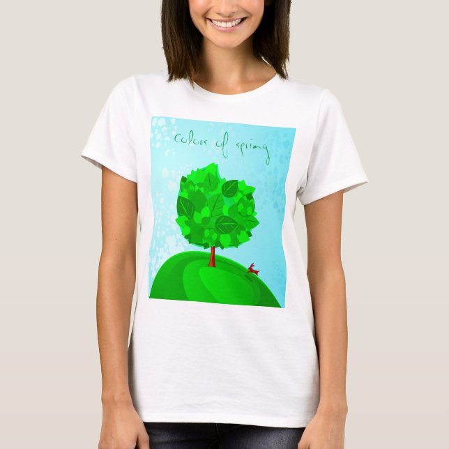 Camiseta Cores de primavera, t-shirt (Frente)