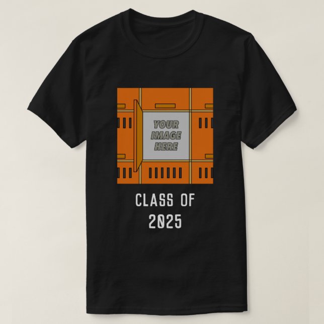 Camiseta Cores de Quadro de Bloqueio Aberto Personalizáveis (Frente do Design)