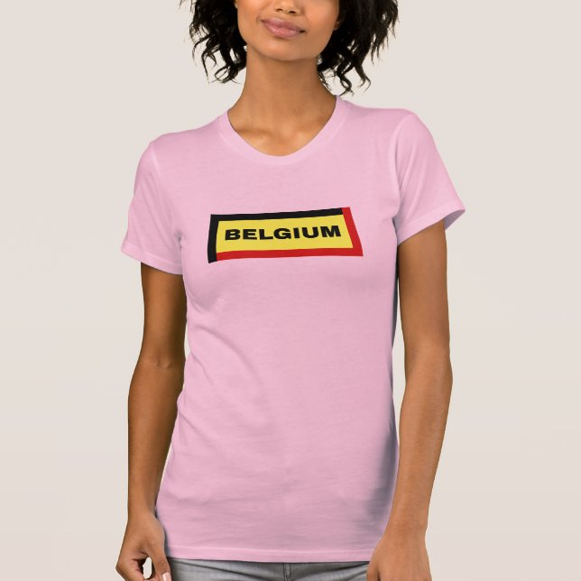 Camiseta Cores de Sinalizador da Bélgica (Frente)