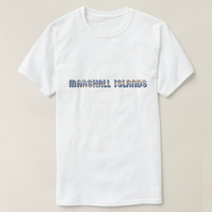 Camiseta Cores de Sinalizador da Tipografia das Ilhas Marsh