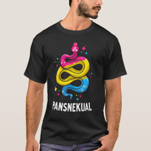 Camiseta Cores de Sinalizador de Cobra do Orgulho Pansexual