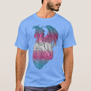 Camiseta Cores de Sinalizador do Dragão Transgénico Transgé