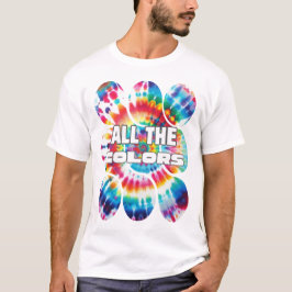 Camiseta Cores De Tie-Dye Retro Funky