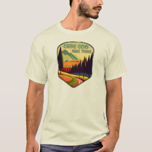 Camiseta Cores de Trilhos do Cabo Cod Rail