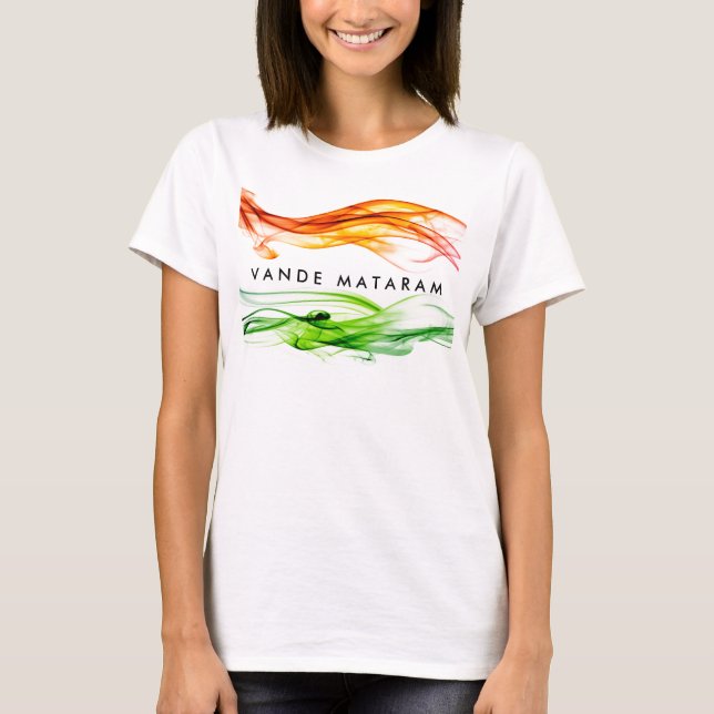 Camiseta Cores de Vande Mataram de India (Frente)