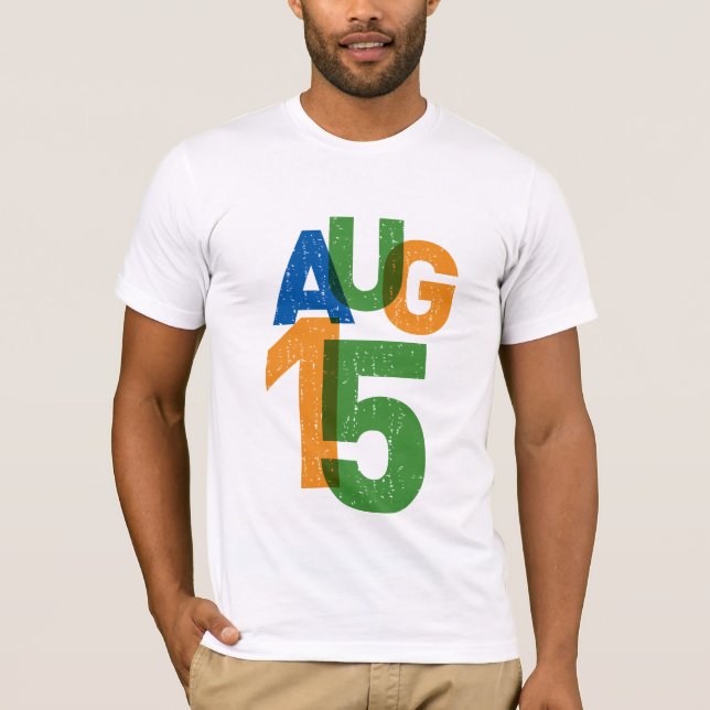 Camiseta Cores do 15 de agosto (Frente)