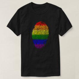 Camiseta Cores do arco-íris da impressão digital