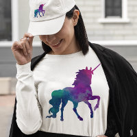 Cores do Céu da Galáxia Unicorn de Azul e Roxo, ZK