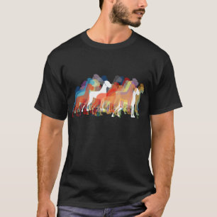 Camiseta Cores do Dogue Alemão   Silhueta Moderna da Raça d