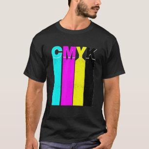 Camiseta Cores do Editor de Vídeo do Gráfico CMYK