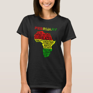 Camiseta Cores do Mapa Africano do Mês da História Negra