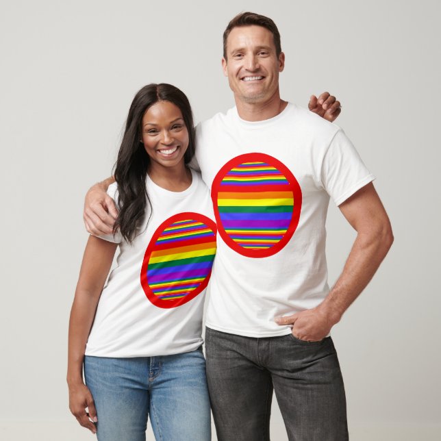Camiseta Cores do Orgulho LGBT Masculino (Unissex)