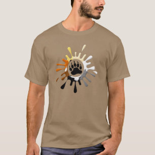 Camiseta Cores do Orgulho Urso Gay Pata de Urso