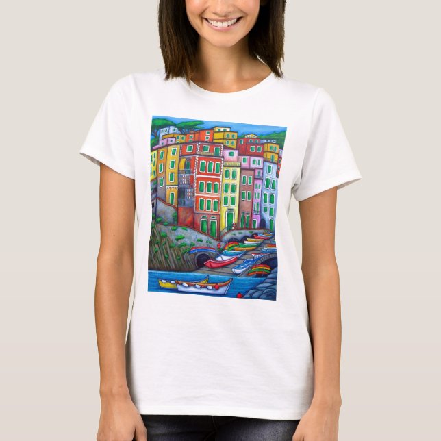 Camiseta Cores do Tshirt de Riomaggiore (Frente)