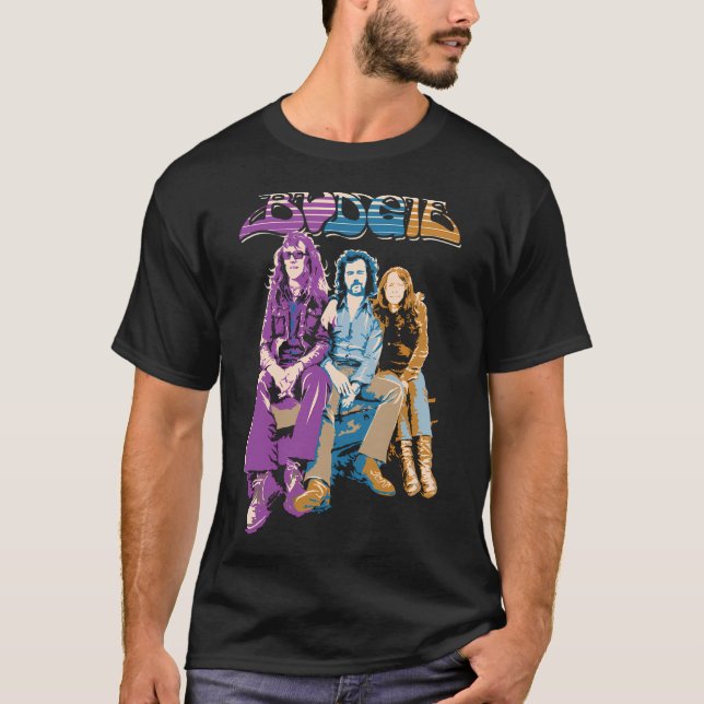 Camiseta Cores especiais da banda Budgie (Frente)