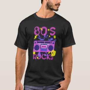 Camiseta Cores Fluorescentes Amigos Vintage Oitenta