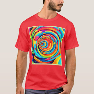 Camiseta Cores giratórias no túnel psicodélico