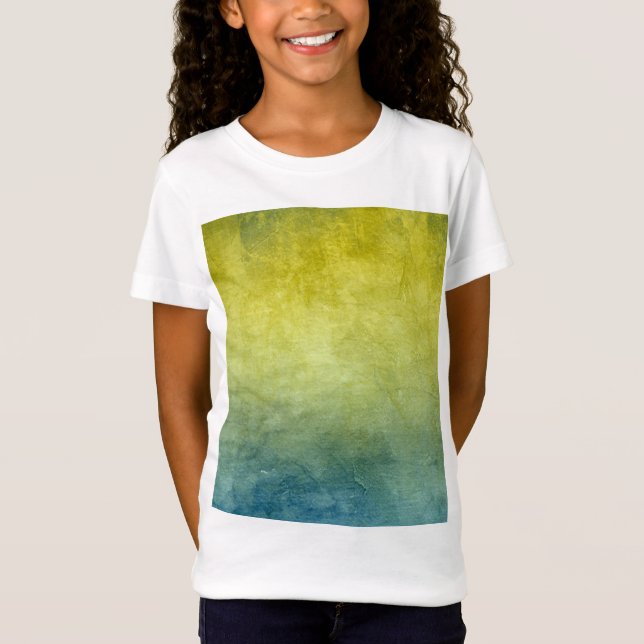 Camiseta Cores Grunares - Amarelo e Azul (Frente)