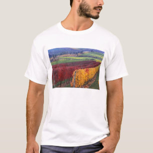 Camiseta Cores intensas de vermelho e amarelo no outono em 