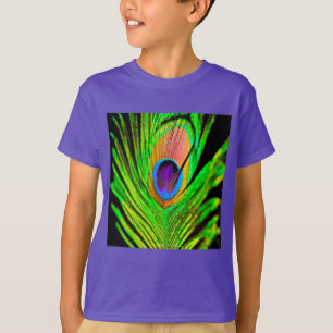 Camiseta Cores Neon Pena de Pavão