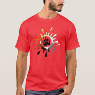 Camiseta Cores Orgulho Urso Gay Pata de Urso