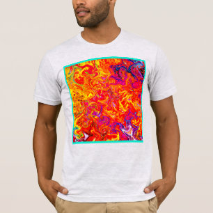 Camiseta Cores Ousadas Design Abstrato