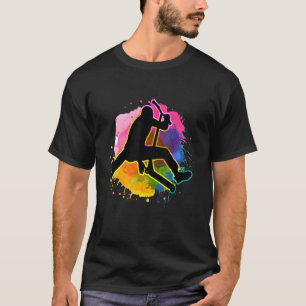 Camiseta Cores Patinete de dublagem do Patinete de dublagem