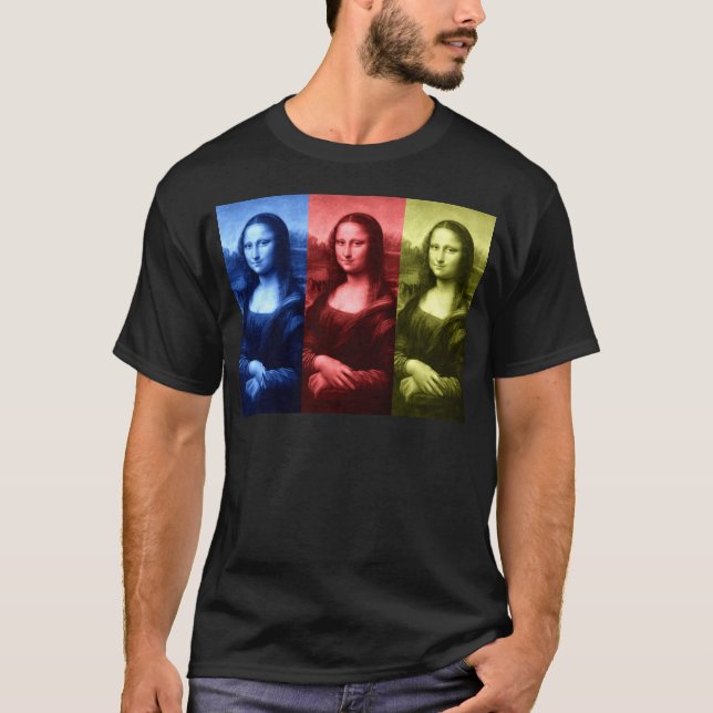 Camiseta Cores preliminares de Mona Lisa (Frente)